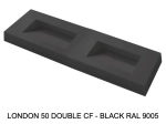 Plan vasque double lavabo, sur mesure : L 120 à 201 x P 40 à 51 cm, finition lisse, 10 couleurs au choix, Anti bactérien, résine Akrytan® teinté dans la masse, Livraison Offerte.